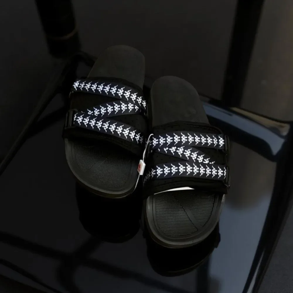 Kappa Slide Sandals Men's Size 5 Black Comfort Slides Streetwear Casual NWT